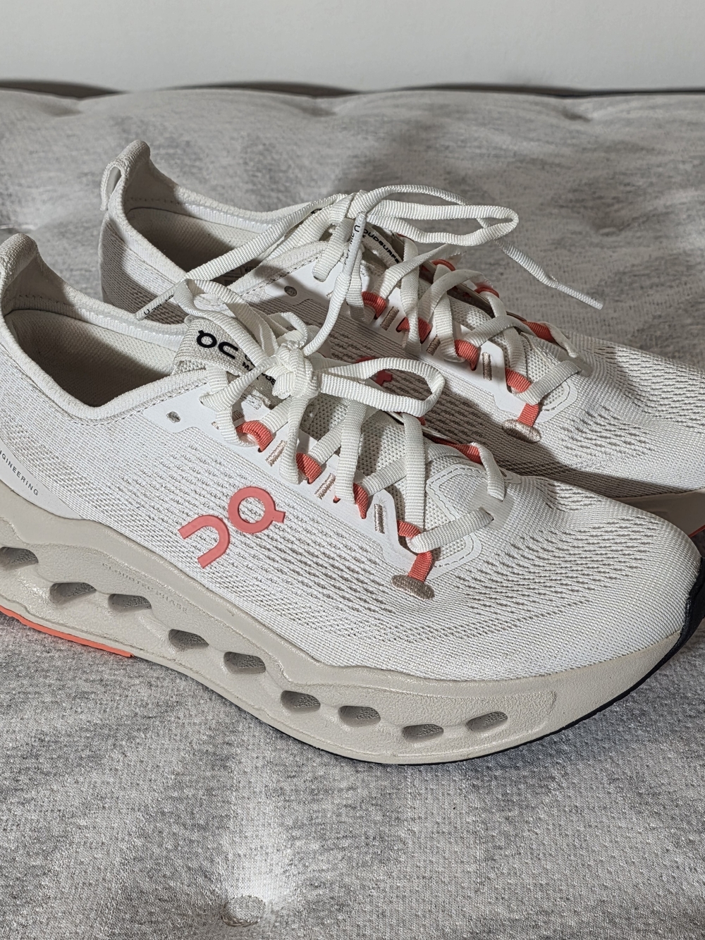 On Running Cloudsurfer Max Ivory Salmon Sneakers - Women's 8.5